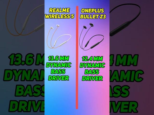 oneplus bullets wireless z3 vs realme wireless 5 #shorts