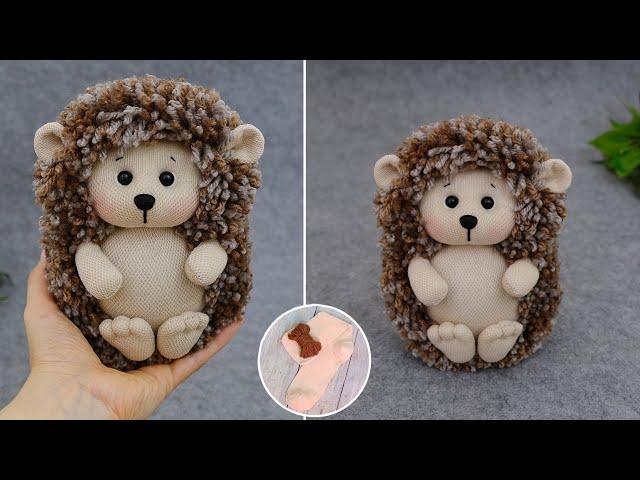 Cute hedgehog out of socks  DIY sock toys