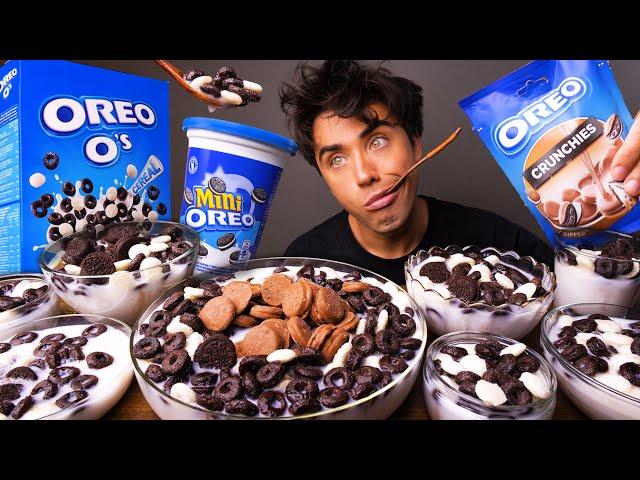 ASMR OREO CEREAL CHOCOLATE DESSERT MUKBANG, MINI OREO & CHOCOLATE DIPPED 오레오 먹방 EATING SOUNDS