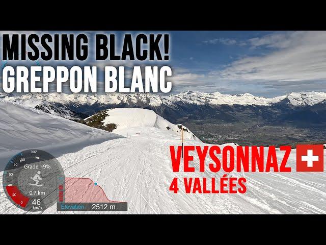 [4K] Skiing Veysonnaz, Missing Black Piste on Greppon Blanc, 4 Vallées Switzerland, GoPro HERO11