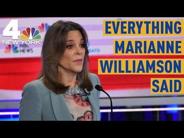 Everything Marianne Williamson Said During the Democratic Debate | NBC New York