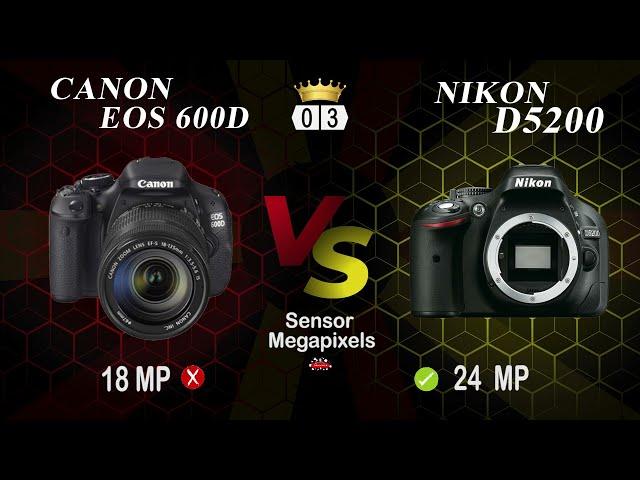 canon 600D vs nikon d5200 | Review