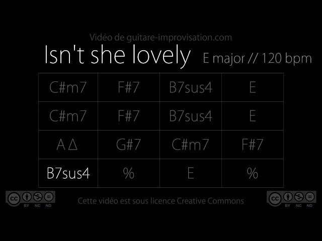 Isn't She Lovely (E) (Stevie Wonder) : Backing Track