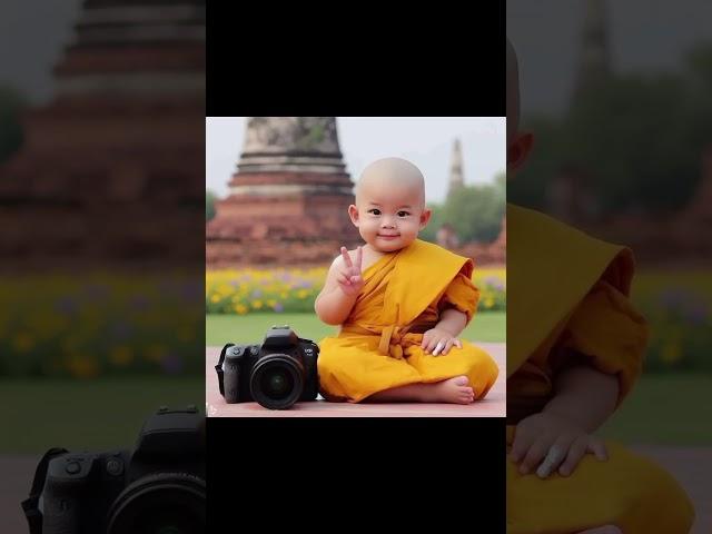 Little Monk So Cute | Cute Little Monk #cartoon #littlemonk #cute