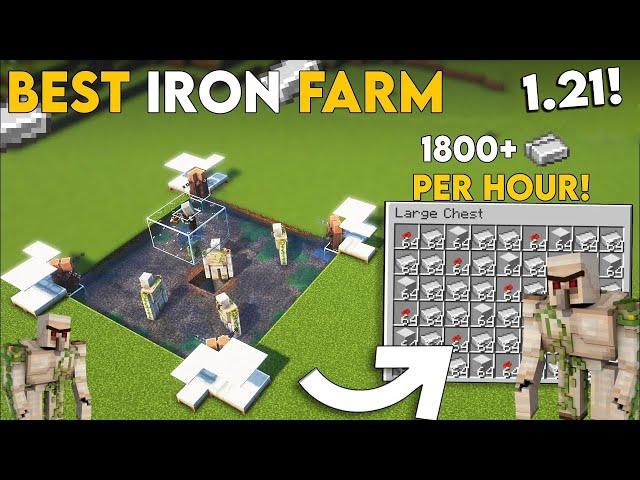 Minecraft BEST Iron Farm 1.21 | Iron Farm Tutorial - 1800+ Per/h