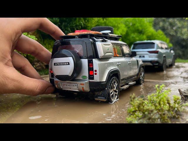 Mini Land Rover Defender 110 SUV | Off roading | Diecast Model Car Unboxing