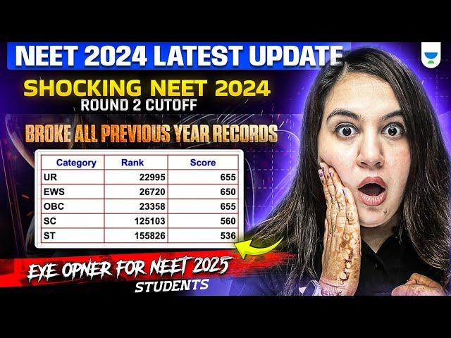 Shocking NEET 2024 Round 2 Cutoff Released | NEET 2024 Latest Update #neet2024 #neetenglish  #neet