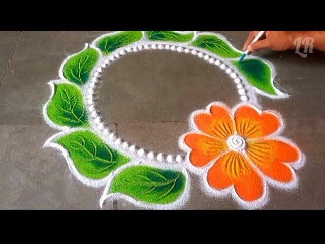 simple diwali rangoli | easy rangoli for diwali | laxmipujan rangoli | diwali padwa