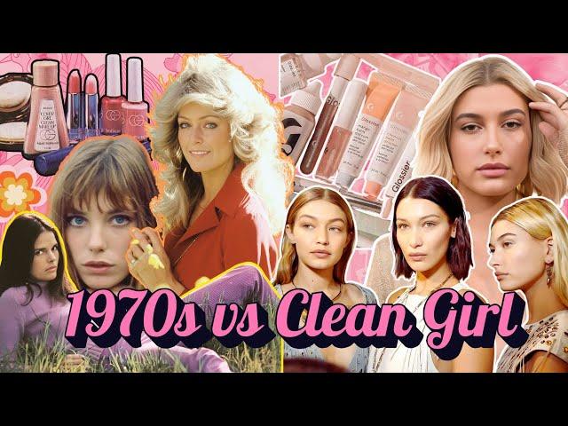 The 1970s Natural Look vs. 2020s Clean Girl Aesthetic