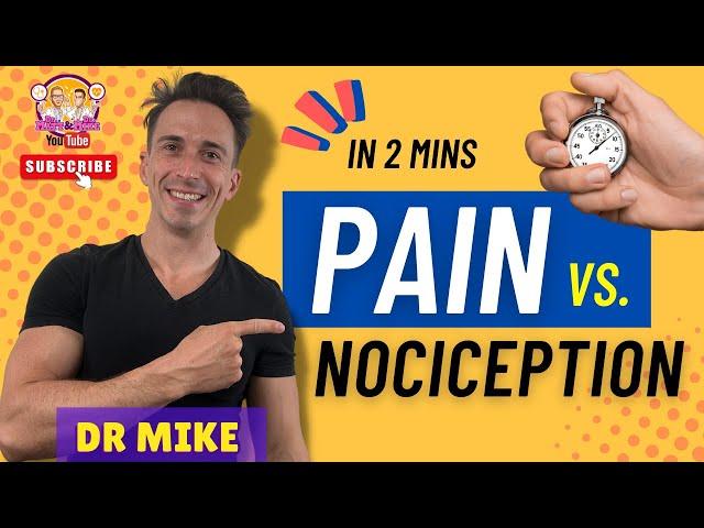 Pain vs Nociception | In 2 minutes!!