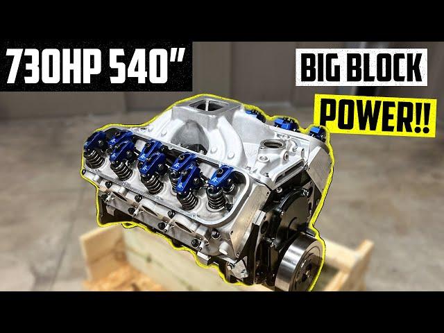 730hp 540" Big Block Chevy Engine Assembly & Dyno Testing