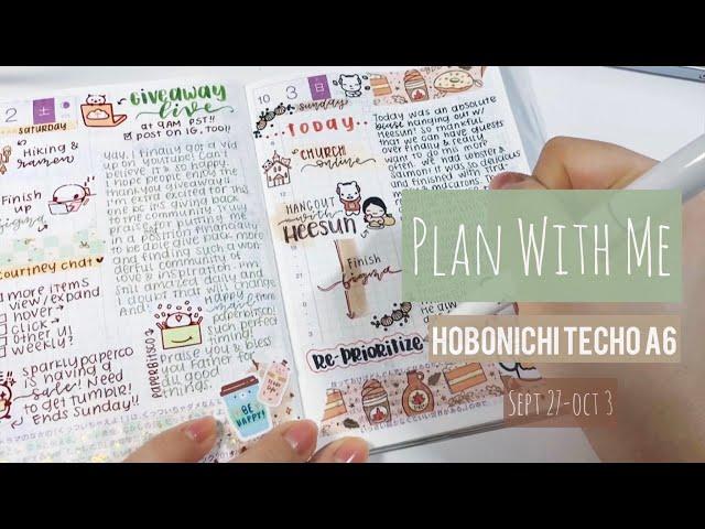  Plan With Me • Hobonichi Techo A6 (Sept 27 - Oct 3)