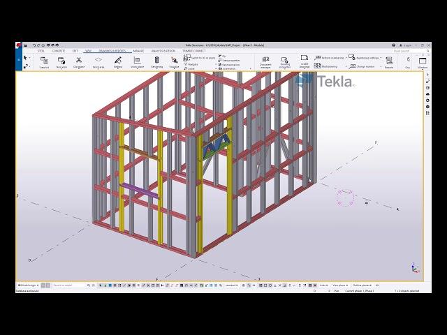 Workflow from Tekla Structures BIM Software to Howick Frame Manufacturing