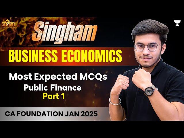 CA Foundation Jan 25 | Most Expected MCQs | Public finance | Part 1 | Aditya Shivhare | CA Pratigya