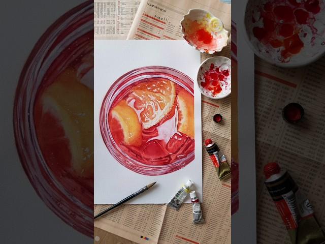 #любимыймомент #bestmoment #акварель #watercolor #watercolorpainting #aperolspritz #orange