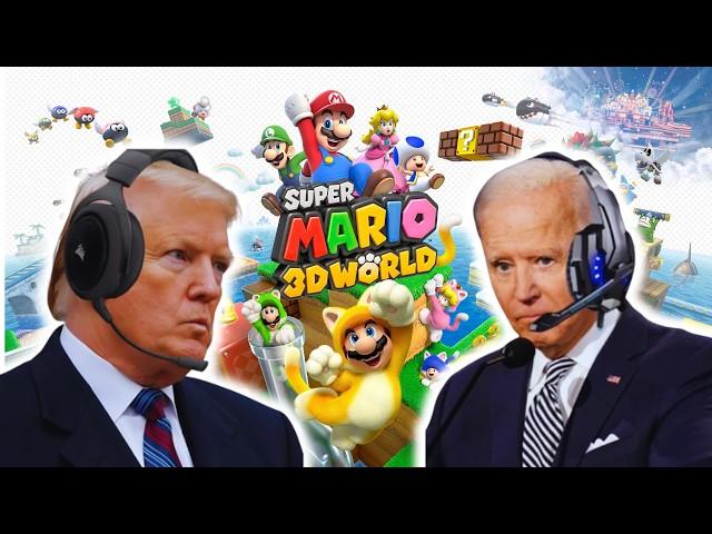 Presidents Play Super Mario 3D World 1-25 (FULL STORY MODE)