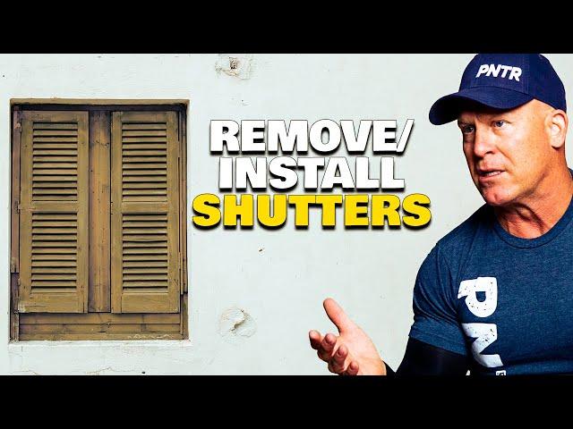 How To Remove & Install Shutters.  Removing Window Shutters.