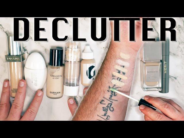 chill with me while I swatch, review and DECLUTTER my entire complexion collection