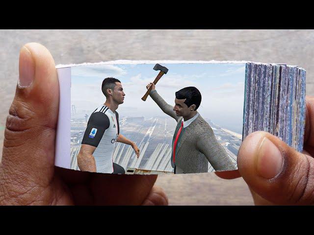 Mr. Bean Cartoon FlipBook #5 | Angry Bean Kills Cristiano Ronaldo Flip Book | Flip Book Artist 2021