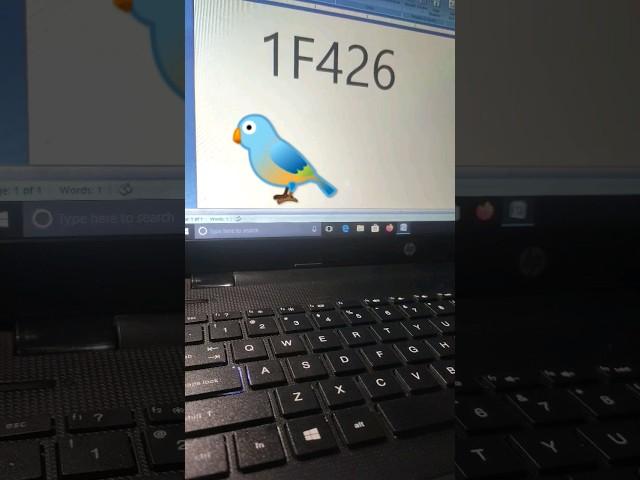 bird () drawing Ms Word shortcut key