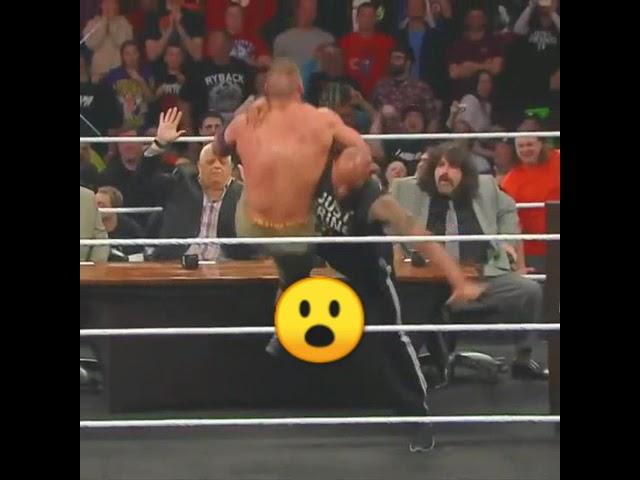 The Rock Rock Bottom to John Cena: Raw