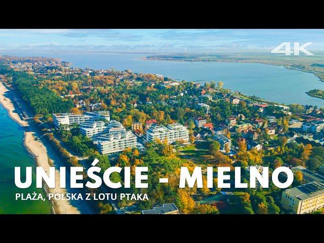 UNIEŚCIE, MIELNO z drona 4K | Mielno Plaża, Polska z lotu ptaka