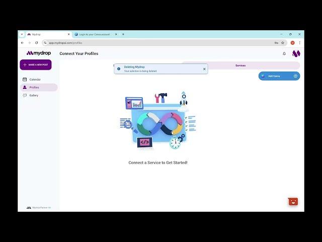 Mydrop, Canva Integration Demo