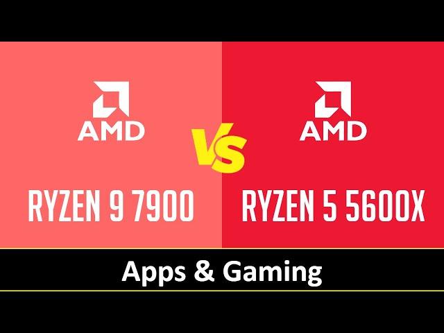 AMD Ryzen 9 7900 vs AMD Ryzen 5 5600X - Apps & Gaming (RTX 4090)