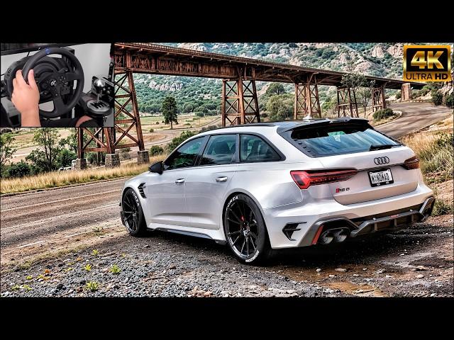 AUDI RS 6 Avant - Forza Horizon 5 - Thrustmaster T300RS Gameplay 4K Ultra HD.