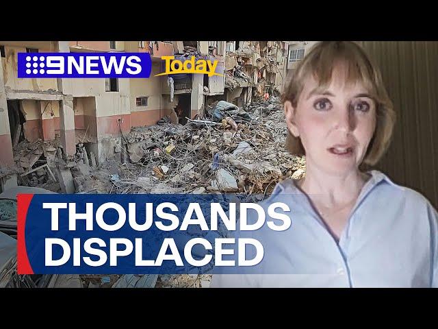 Thousands forced to flee as Lebanon airstrikes escalate | 9 News Australia