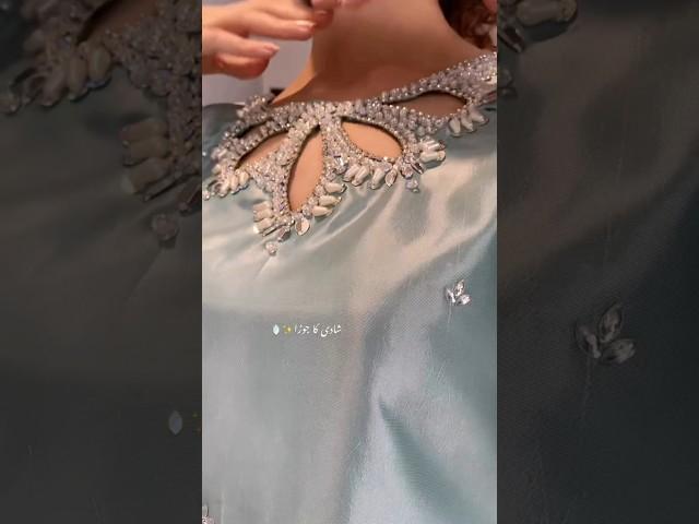 Trending Hand Embroidery work neck designing #shortsfeed