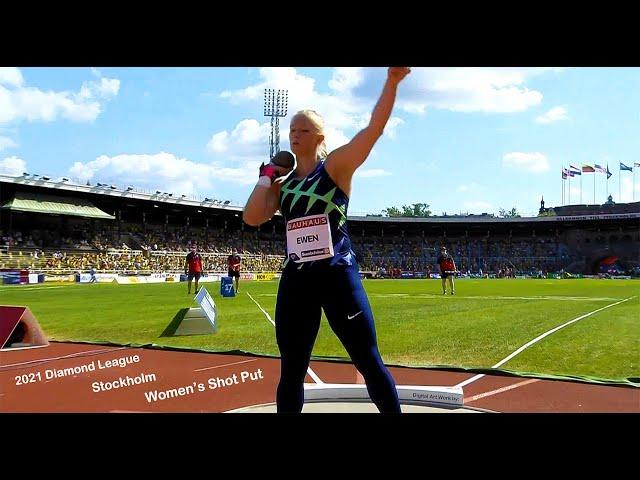 Women's Shot Put (Complete).  Diamond League.  Stockholm Olympic Stadium.  July 4, 2021.