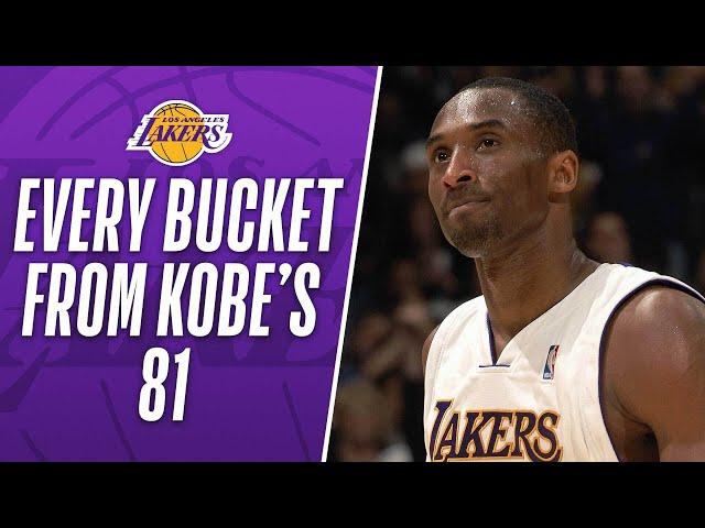 EVERY BUCKET From Kobe Bryant's 81-PT Performance!