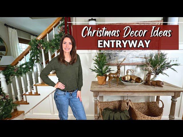 Cozy Christmas Entryway Makeover 2024 | Vintage Style Decorate With Me