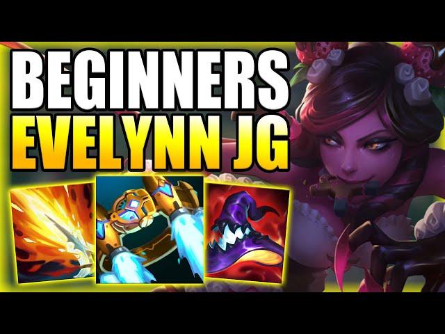 HOW TO PLAY EVELYNN JUNGLE FOR BEGINNERS IN-DEPTH GUIDE S13! - Best S+ Build/Runes League of Legends