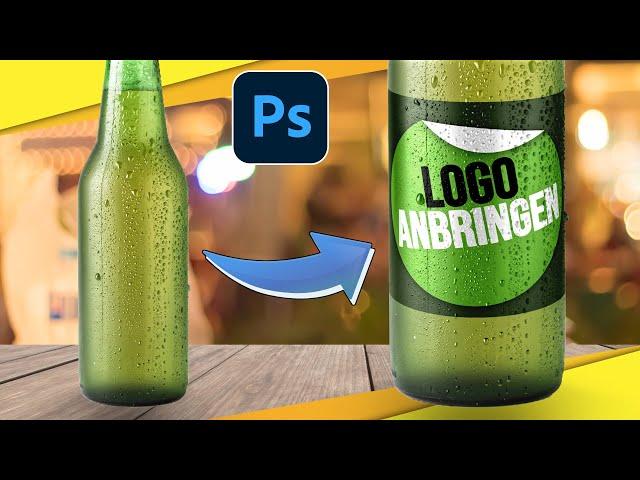 Etikett auf Flasche - realistisch darstellen | Photoshop Tutorial Deutsch