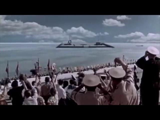 The Sky Calls (1959 Soviet Sci Fi Movie ) rocket landing scene