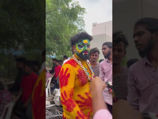 Lokesh Pothraj getting ready at babloo Pothraj Thotella procession 2025