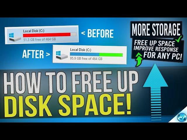 How to FREE UP Disk Space on Windows 11/10/8/7 (2024)