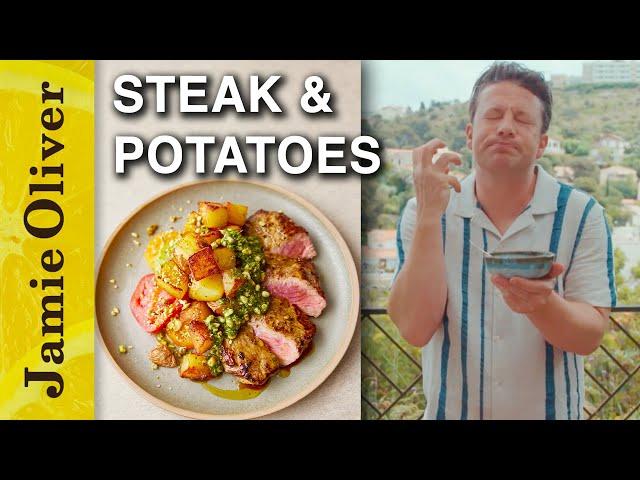 Herby Steak & Crispy Potatoes | Jamie Oliver Cooks the Mediterranean