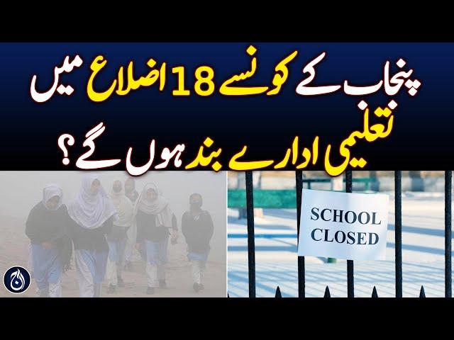 Punjab districts where schools to remain closed - Aaj News