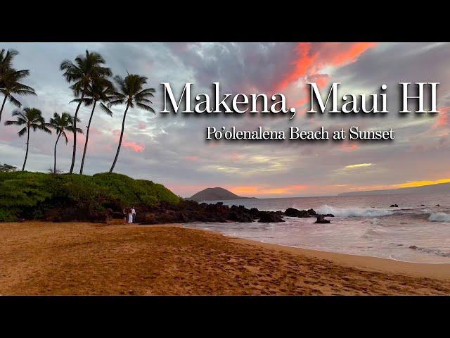 Maui Sunset Video - Makena Maui Hawaii - Po'olenalena Beach