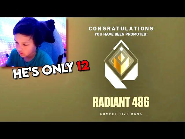 This WORLD RECORD 12 Year Old Prodigy Hit RADIANT in Valorant... (He's TOO GOOD)