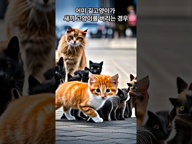 어미 길고양이가 새끼 고양이를 버리는 경우
