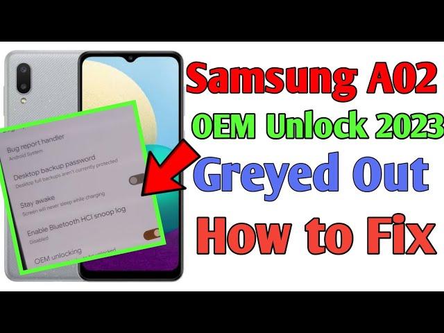 A01 OEM Unlock or bootloader unlock very easy solution