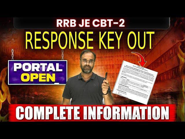 RRB JE 2024 CBT-2 | Response Key OUT | #rrbje #sureshsir #electrical