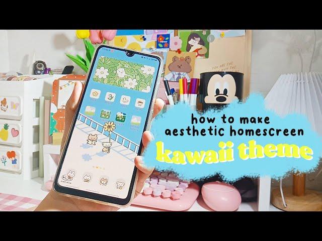 how to make an aesthetic phone kawaii theme 