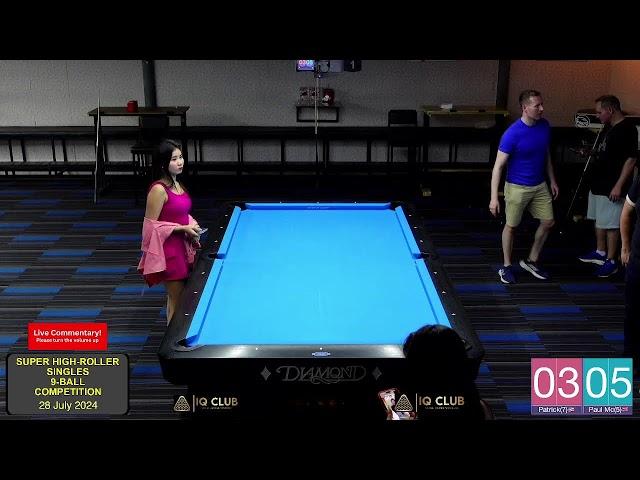 Double Kiss Pool Hall Pattaya Super High Roller 9 Ball Singles Table 1 (28/7/2024)