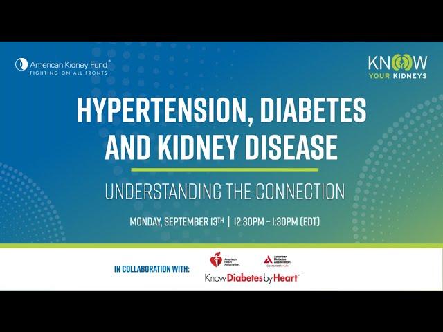 Hypertension, Diabetes and Kidney Disease: Understanding the Connection | American Kidney Fund