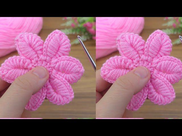 Wow!!! very easy to fill tunus crochet flower motif narrative #crochet #knitting